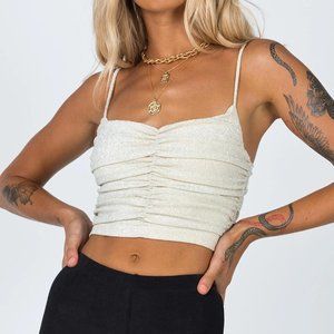 Princess Polly Champagne Shimmer Top
